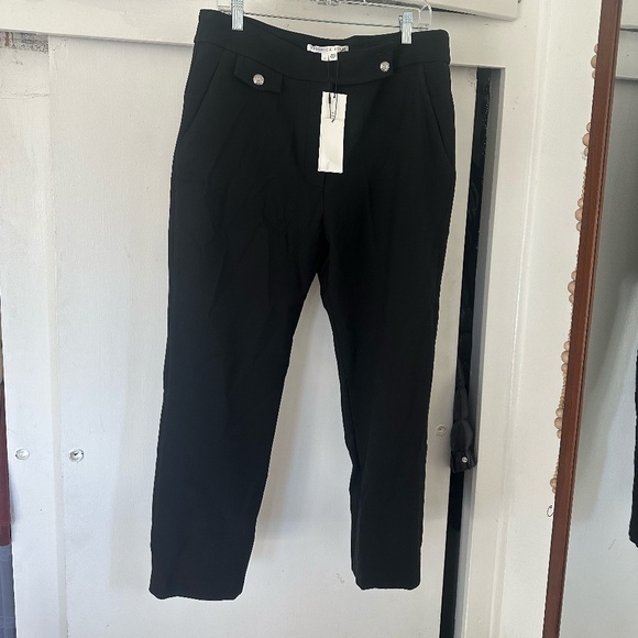Veronica beard Renzo pant black silver buttons - Picture 9 of 10